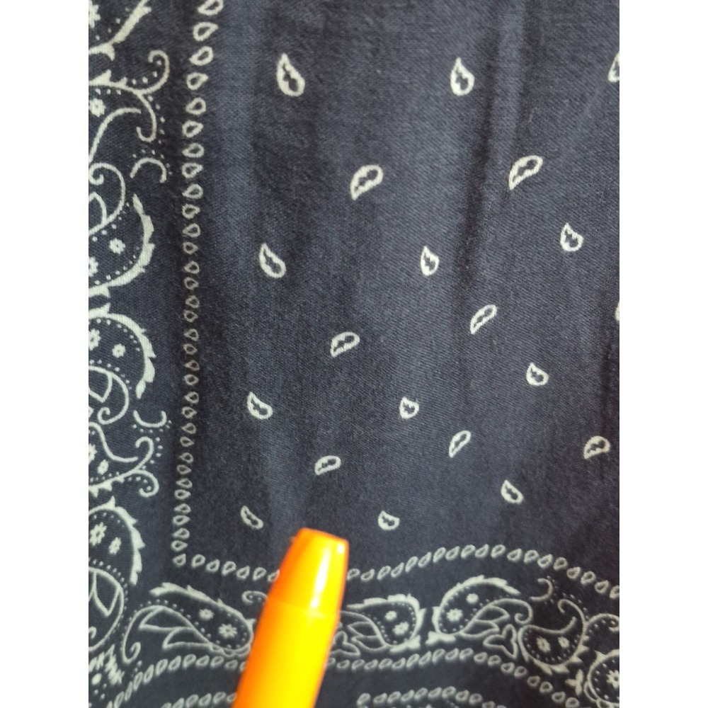 Sundance Medium Navy Blue Bandana Print Wrap Midi Skirt Boho Western Paisley - Picture 5 of 8